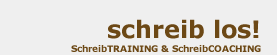 Logo: schreib los! SchreibTRAINING & SchreibCOACHING